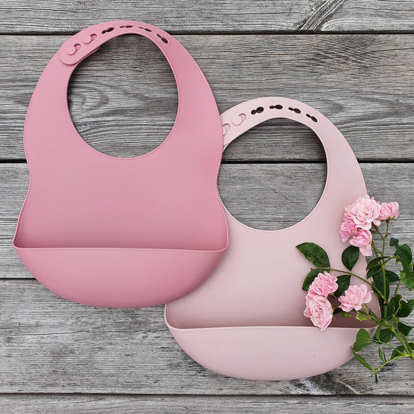 Silikonhaklappar 2-pack rosa