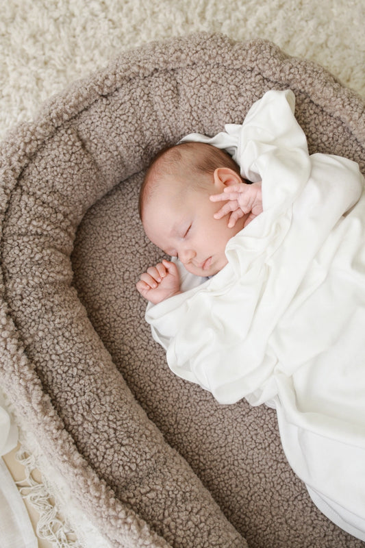 Teddy babynest - Taupe - Beställningsvara!