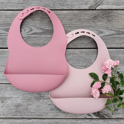 Silikonhaklappar 2-pack rosa