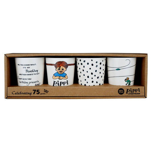 Barbo Toys Pippi 4-pack muggar med motiv från Pippi Långstrump