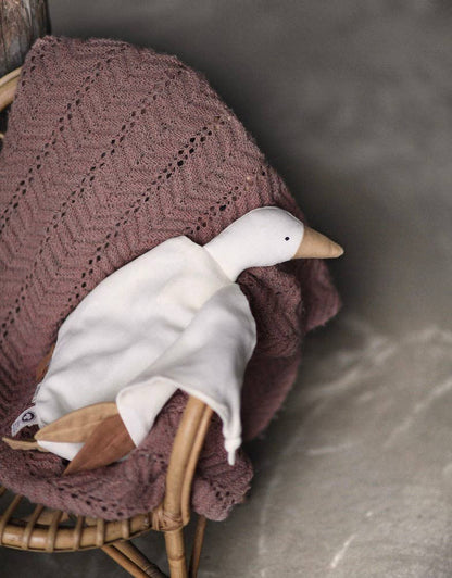 Snuttefilt gås med napphållare