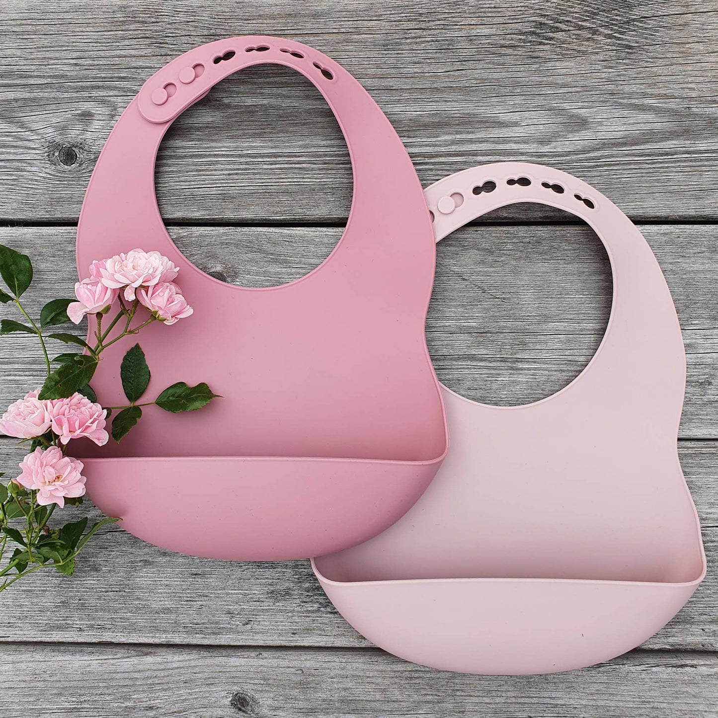 Silikonhaklappar 2-pack rosa