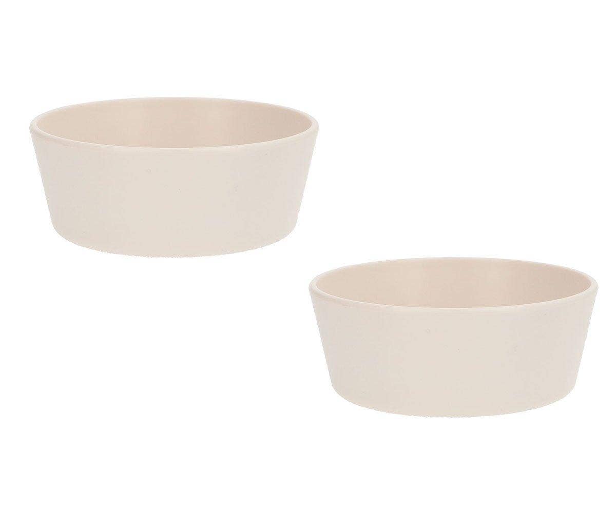 2 skålar - cremefärg