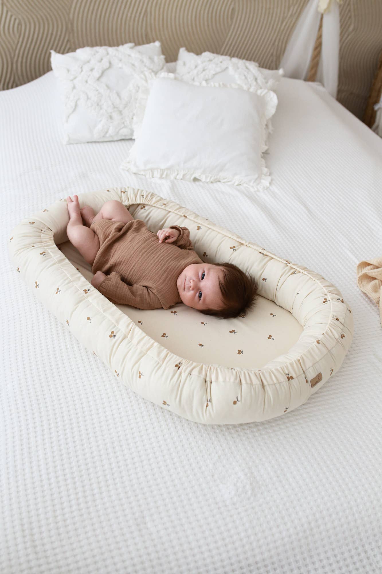 Babyly babynest midi i citronmönster