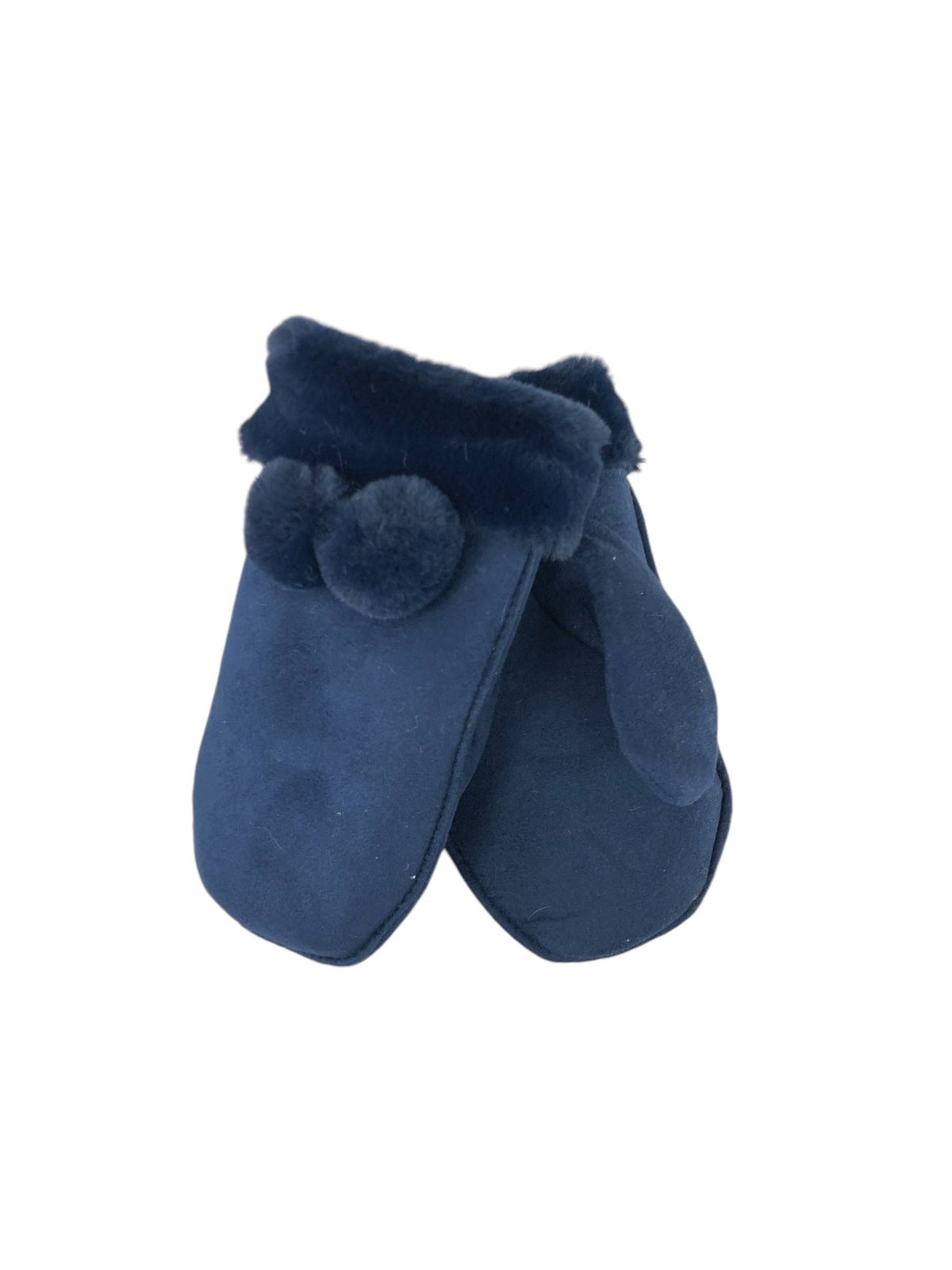 Barnvantar med pompon och fuskpäls F50208: KAMEL
